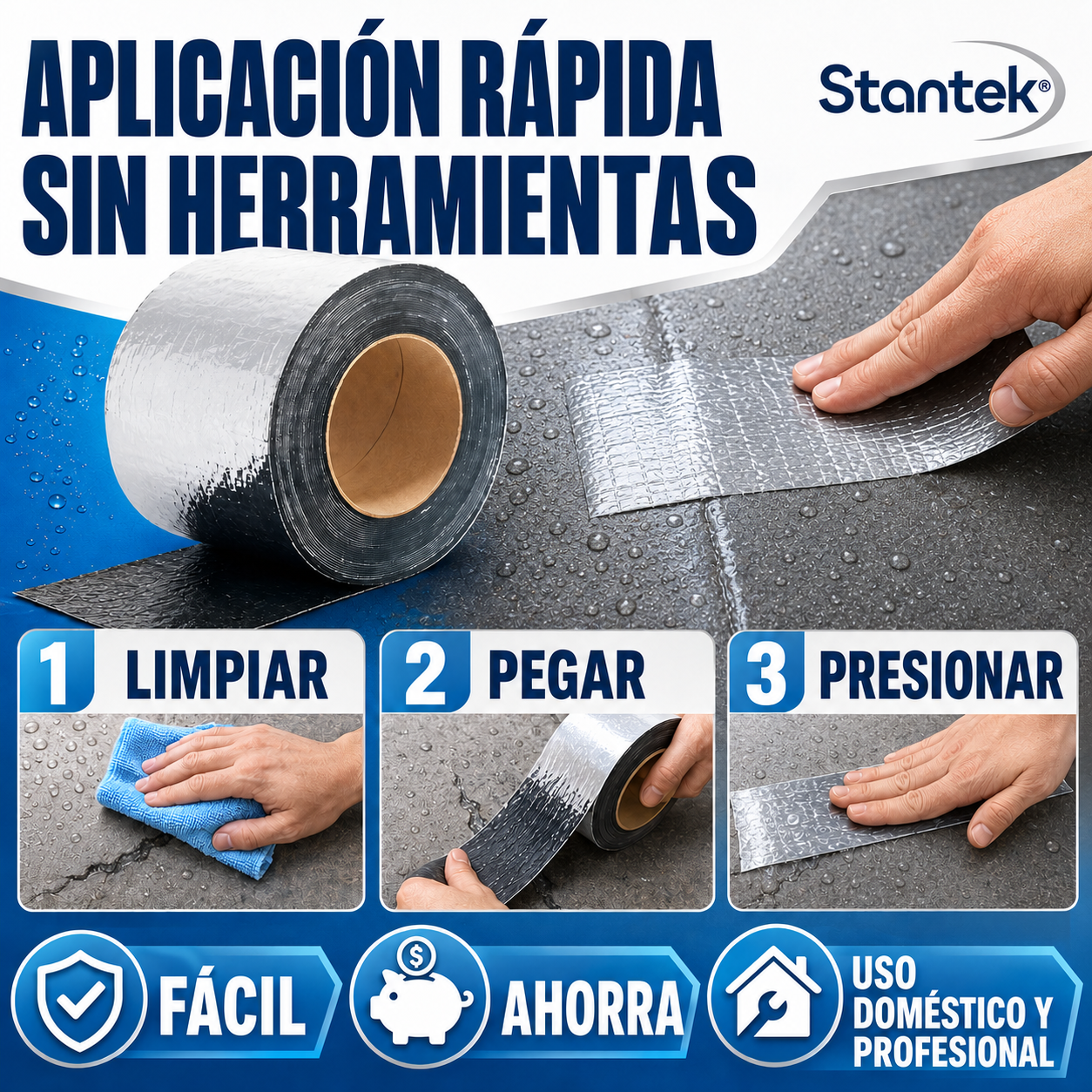 [🔥ÚLTIMO DÍA PROMO] Cinta Asfáltica Impermeable Stantek®