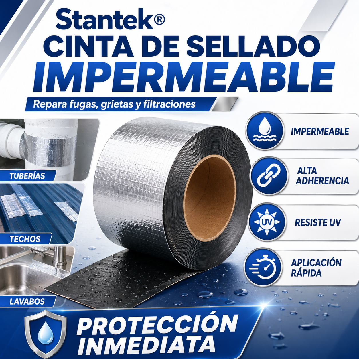 [🔥ÚLTIMO DÍA PROMO] Cinta Asfáltica Impermeable Stantek®