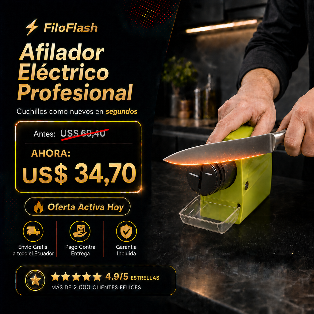 [🔥PROMO HOY] FiloFlash™ - recupera el filo de tus cuchillos en segundos