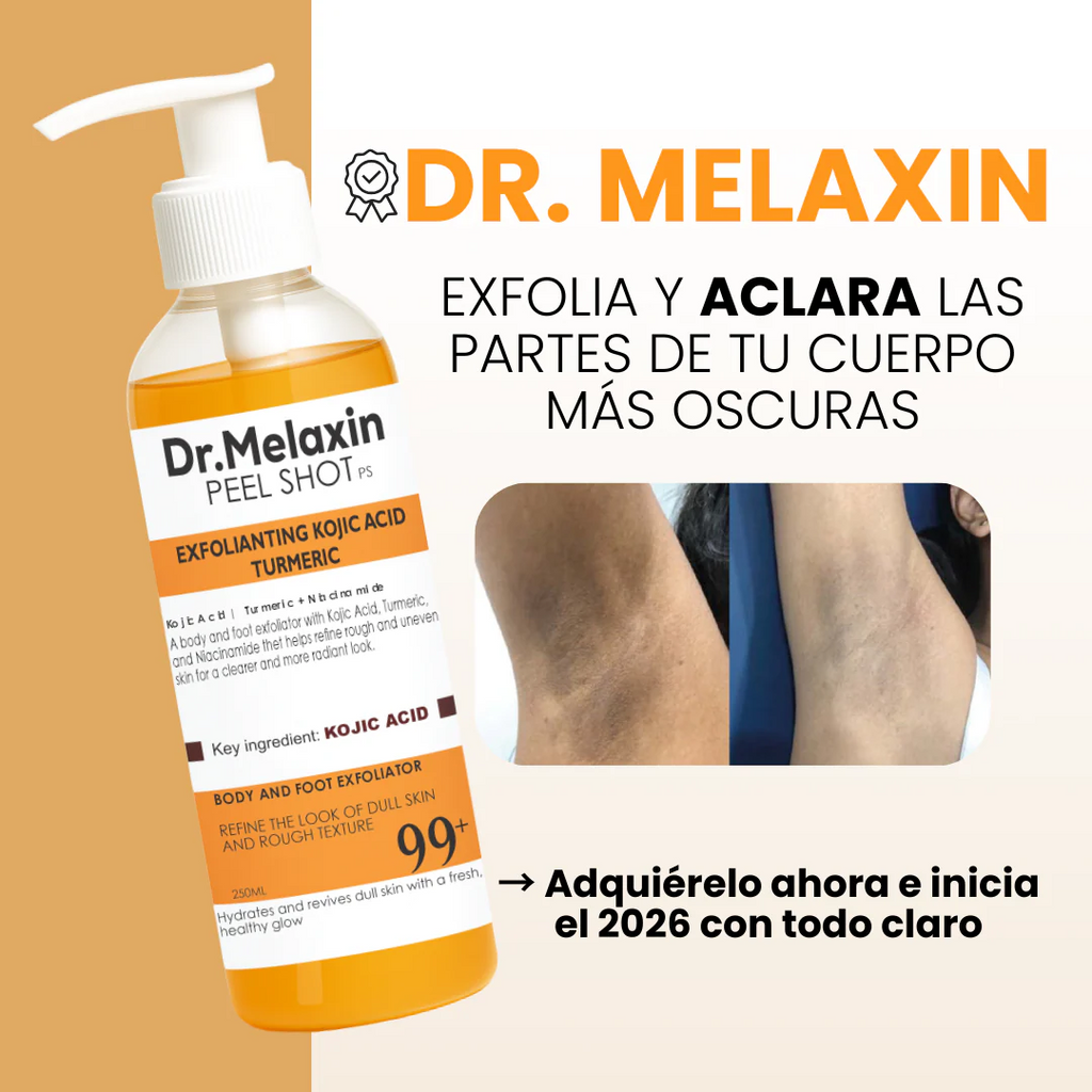 Exfoliante Melaxin - Para Aclarar Partes Oscuras - Fórmula Cúrcuma